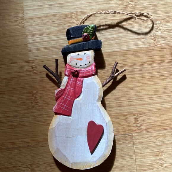 Cute Wooden Snowman & Deer Ornaments - Picture 2 of 5